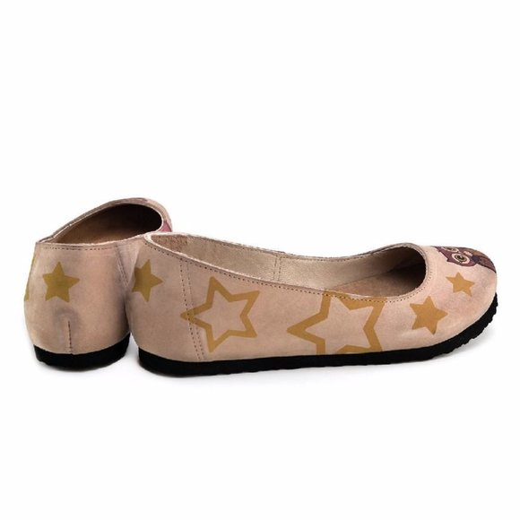Goby Shoes - Genuine Leather Owl Ballerinas - Picture 5 of 5